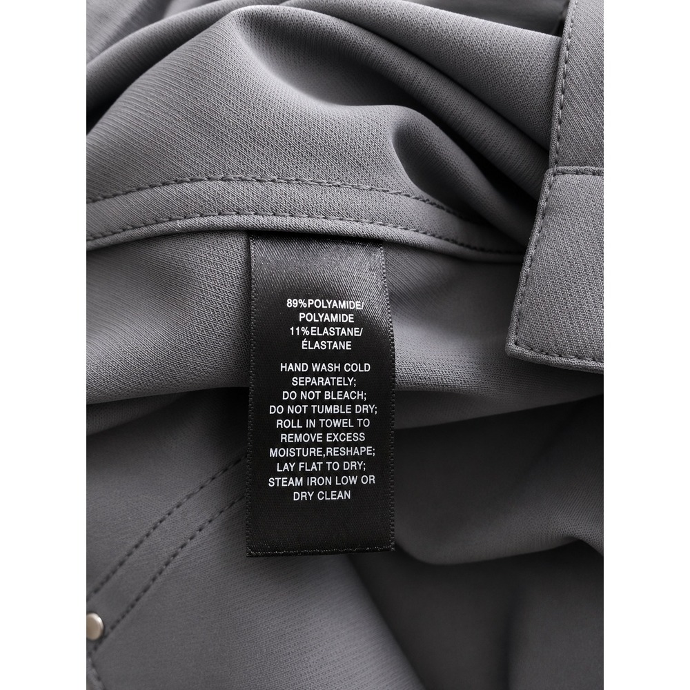 Lafayette 148 New York Mercer Pant Gray Slim Straight Leg Trousers 10 Luxury Y2K - Picture 5 of 5